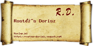 Rostás Dorisz névjegykártya